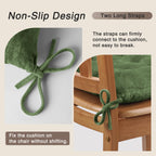 OVOV 4 Pack Chair Cushions for Dining Chairs Soft Seat Cushions for Kitchen Desk Chairs Square Chair Pads with Ties 15.5"x15.5"