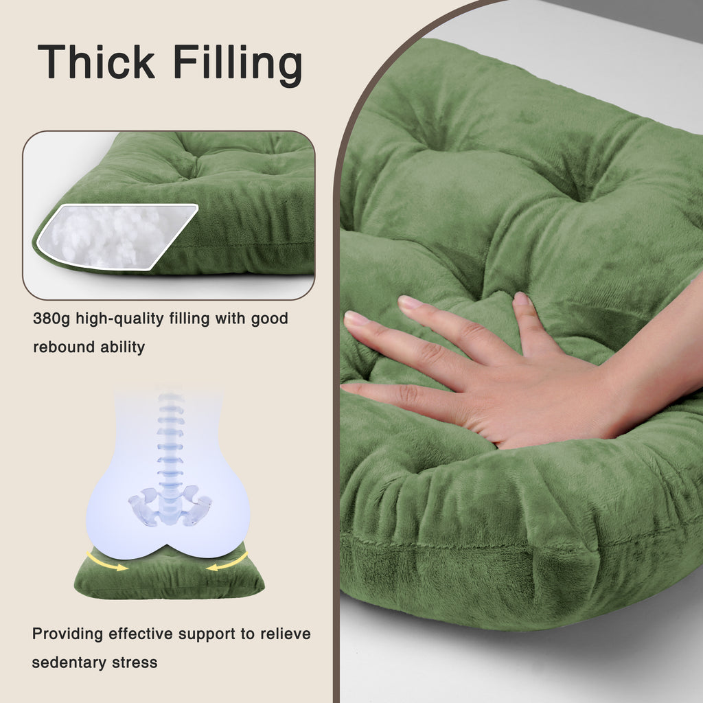OVOV 4 Pack Chair Cushions for Dining Chairs Soft Seat Cushions for Kitchen Desk Chairs Square Chair Pads with Ties 15.5"x15.5"