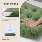 OVOV 4 Pack Chair Cushions for Dining Chairs Soft Seat Cushions for Kitchen Desk Chairs Square Chair Pads with Ties 15.5"x15.5"