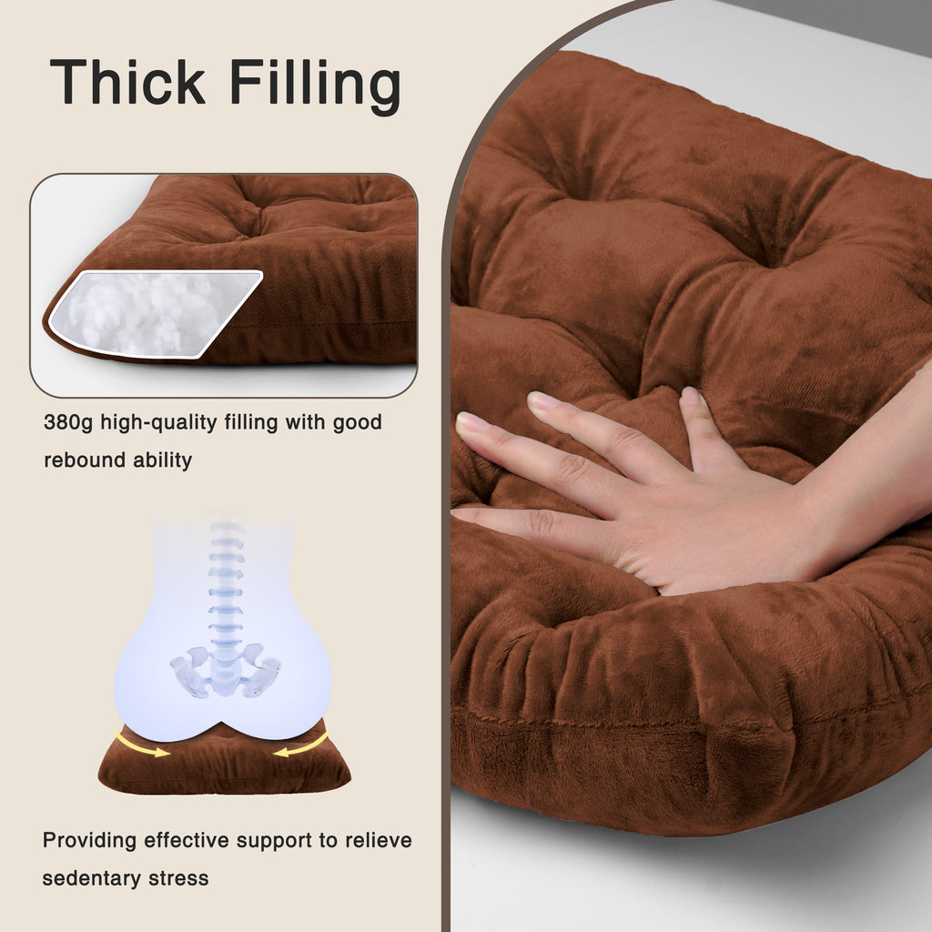 OVOV 4 Pack Chair Cushions for Dining Chairs Soft Seat Cushions for Kitchen Desk Chairs Square Chair Pads with Ties 15.5"x15.5"